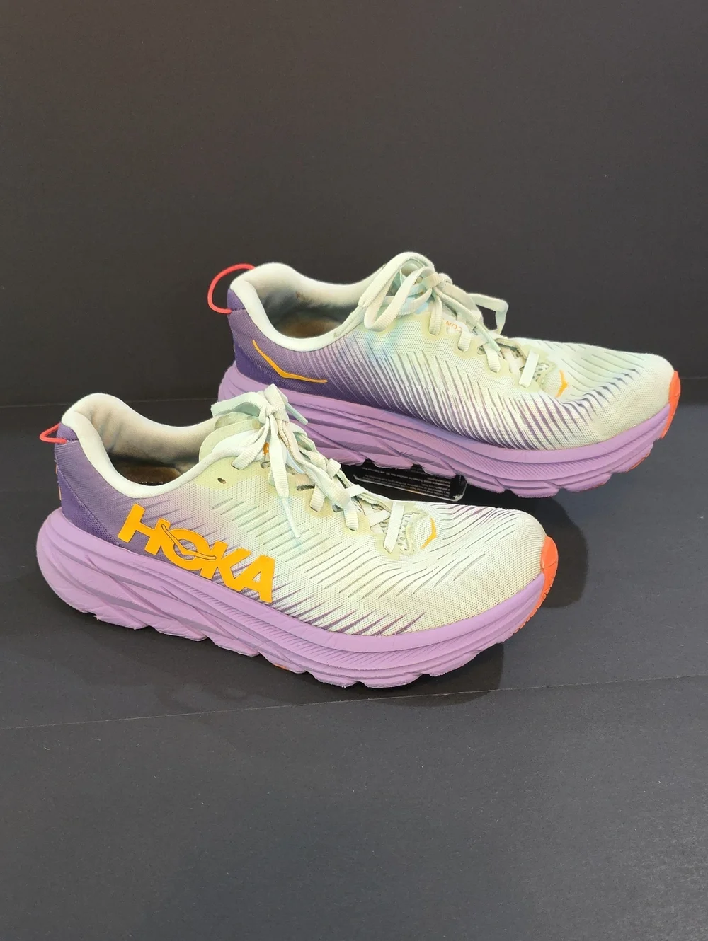 Hoka Rincon 3 Women's Shoes in Mint, Lavender & Coral Accent Size 7.5